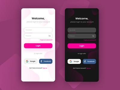 Login Screen UI Design figma interface login screen mobile app mobile design uidesign uiux user interface