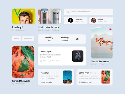 Components UI app components design flat mobile ui