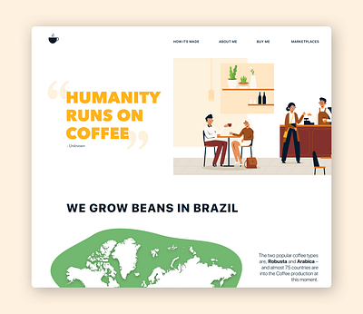 Coffe shop branding branding design coffe coffee bean coffee cup coffee shop design landing landing design landing page ui web website