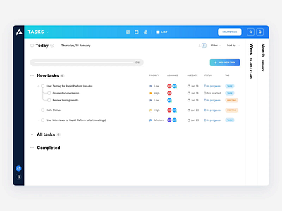 Rapid platform - list view animation animation animation design creative agency creative design design design agency design project digital design digital product list view redesign task manager ui ui ux uiux uiuxdesign ux web design webdesign websites