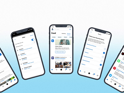New LinkedIn Animated Screens app application application design design design app flow linkedin screens ui uiux uiuxdesign ux