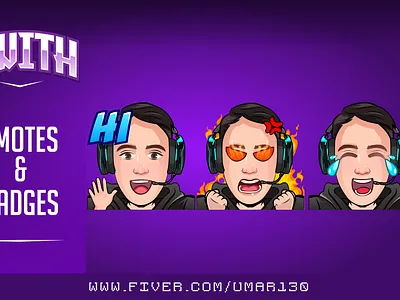 gamer boy twitch emotes badges cartoon emotes chibi twitch emotes emotes gaming logo headphones kawaii twitch emotes streamer twitch emotes twitch sub badges twitchtv