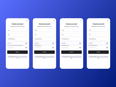 Password Status UI buttons design design inspiration forms icons light login login design login page mobile ui mockup sign in page sign up page ui ui design ui ux user interface ux uxdesign web design