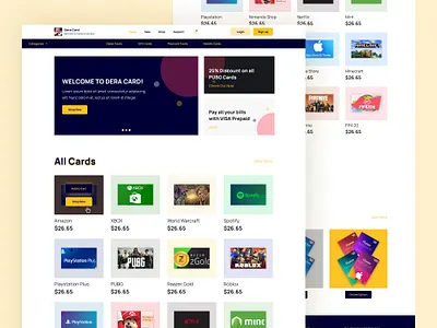 Gift Card Landing Page design figma landing page web