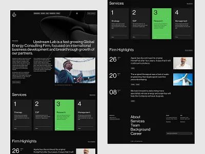 Upstream Lab — Index Desktop 2 clean corporate desktop grid index page main page minimal simple typography ui ux web webdesign website