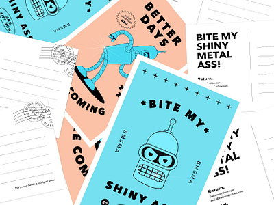 Bender Show - Character Branding branding character futurama grafic illustration