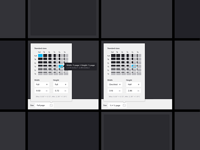 Chart Size Picker