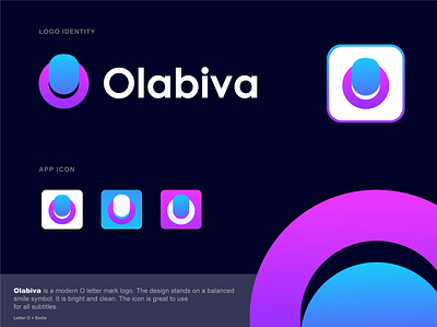 olabiva - Logo Deisgn abcdefghijklmnop app design app logo branding branding and identity clean creative logo graphicdesign lettermark logo modern logo o letter simple logo design smile