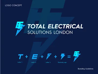 TES Electrical logo Design brand identity branding electrical electrical logo electrical solutions logo electricity initial letter logo logo design minimal electrical logo minimalism minimalist minimalist logo