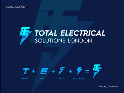 TES Electrical logo Design brand identity branding electrical electrical logo electrical solutions logo electricity initial letter logo logo design minimal electrical logo minimalism minimalist minimalist logo