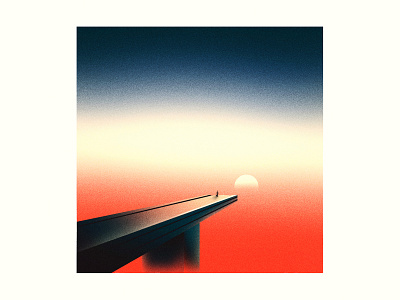 Trust 36daysoftype abstract bridge gig poster gradient grit illustration life meaning noise retro sky sooth sun sunrise sunset surreal texture trust vintage