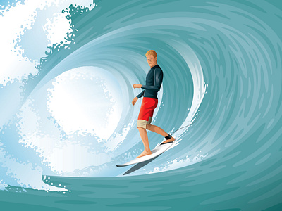 John John Florence Clif Bar Illustration barrel clif bar dan kuhlken dkng dkng studios illustration john john florence nathan goldman ocean packagedesign packaging surf surfer vector wave