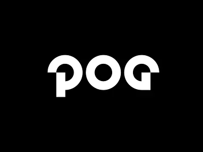 Pog blackandwhite branding design lettering minimal typography