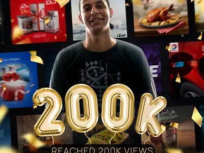 Reached 200k o behance advertise advertisement advertising artwork branding creative design creative social media design social media social media grahpic