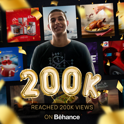 Reached 200k o behance advertise advertisement advertising artwork branding creative design creative social media design social media social media grahpic