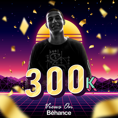 Reached 300k o behance advertisement advertising artwork branding creative design creative social media design illustration social media grahpic socialmedia