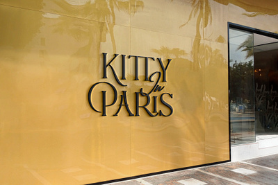 Kitty in Paris fashion logo typo logo