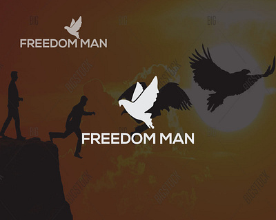 Freedom Man design flat illustration illustrator logo minimal vector