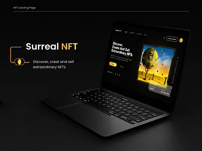 NFT Marktplace Website darkmode design figma landingpage nft nftmarketplace photoshop product design ui uidesinger userinterface ux uxdesigner website