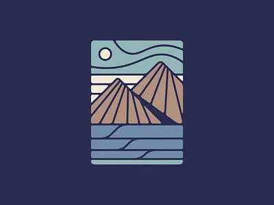 Wave Island adventure apparel camp illustration illustrator minimal mountain nature ocean outdoors shirt surf wave