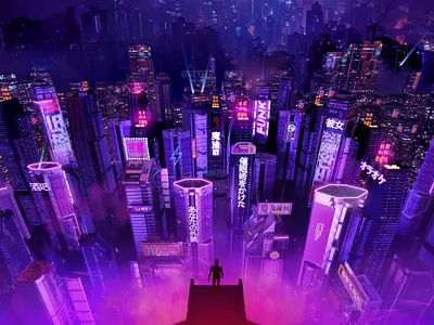 City Cyber punk 3d art c4d cgi direction maxon model octane photoshop retouch