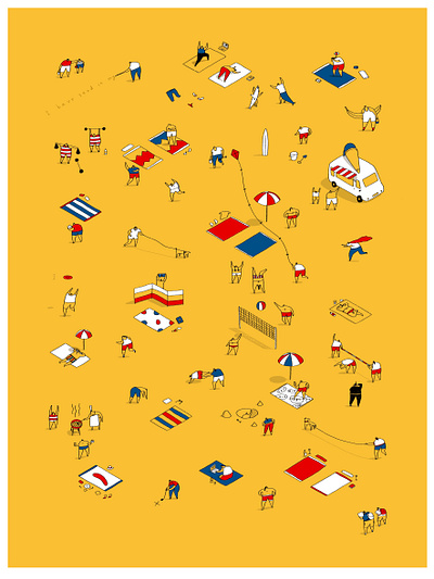 Summer Lovin' beach holiday ice cream illustration isometric seaside summer summer holiday vacation