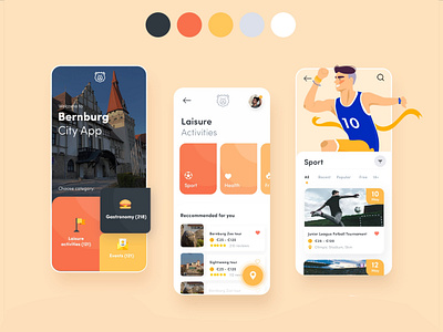 Mobile City App ui exploration app uidesign