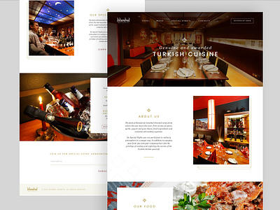 Istambul website ui exploration website website design