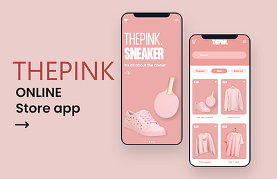 The Pink app design ecommerce shopping app ui ux