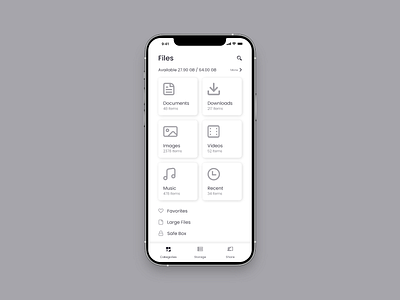 Categories app design minimal ui ux