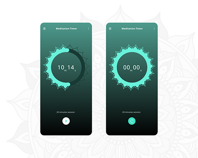 Daily UI * Day 14 * Countdown timer dailyui figma meditation mobile ui timer uidesign uiux