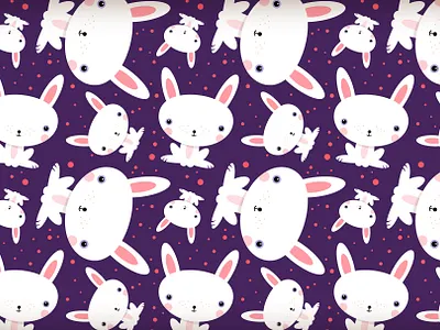 Easter Rabbits Seamless Pattern animals creative market design graphic design illustration illustrator interiors kids illustration kids room nursery vector