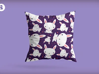 Easter Rabbits Seamless Pattern animals creative market design graphic design illustration illustrator kawaii kids illustration kids room nursery pattern pattern design vector
