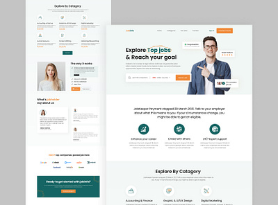 Jobinfo - Job finder landing page career find job job recuirtment search job