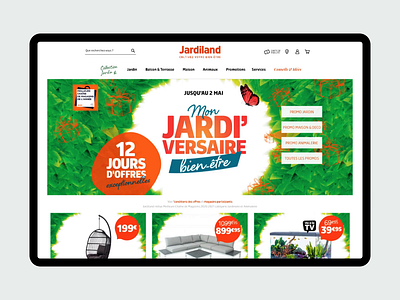 Jardiland Website agence cat design dnd dog ecommerce garden home jardiland magento mobile responsive sketch ui website