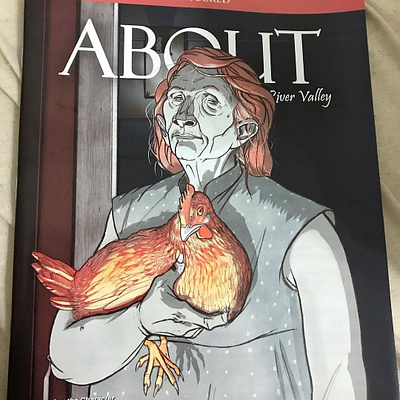Halloween cover of ABOUT magazine 2018 arkansas drawing editorial illustration