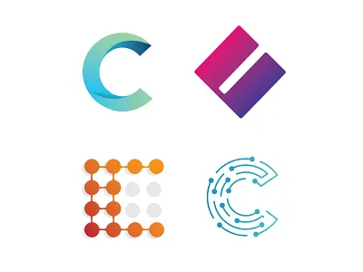 Letter C Exploration branding concept letters logo design
