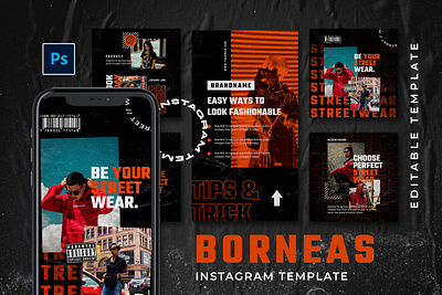 Bonreas Instagram Stories and Post branding business colorful design instagram instagram posts instagram stories instagram template minimal photography pitch deck portfolio presentation presentation template report social media social media template studio template ui