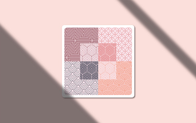 Geometric patern on a frame design dribbbleweeklywarmup flat frame geometric art graphic design illustration illustrator minimal vector