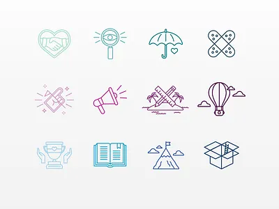 Personality Icons graphic design icon design icon set iconography illustration profile