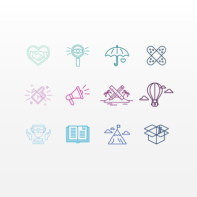 Personality Icons graphic design icon design icon set iconography illustration profile