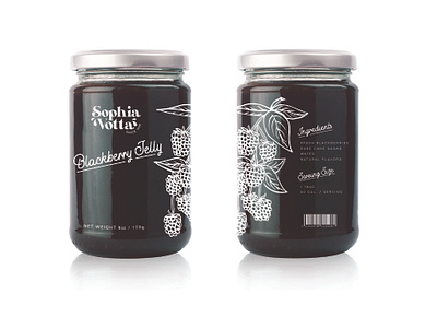 Sophia Votta Blackberry Jelly branding fruit illustration jelly packaging