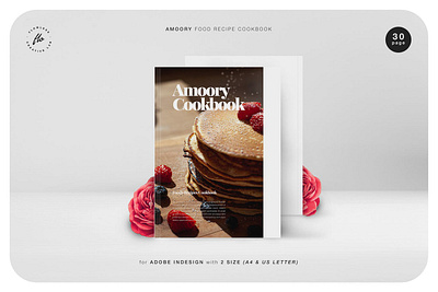 Amoory Food Recipe Cookbook a4 adobe catalog clean colorful company indesign magazine minimalist modern photography pitch deck portfolio print printable professional studio template us letter usletter