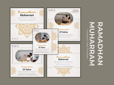Instagram Feed - Ramadhan Muharram branding creative design graphic presentation presentation layout presentation template presentations ramadhan