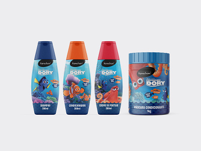 Kanechom Finding Dory Cosmetics brand branding design illustration package design packaging