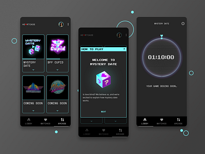 Heartcade: Arcade & Lobby Page branding dark ui design digitalart illustrator logo photoshop ui ux