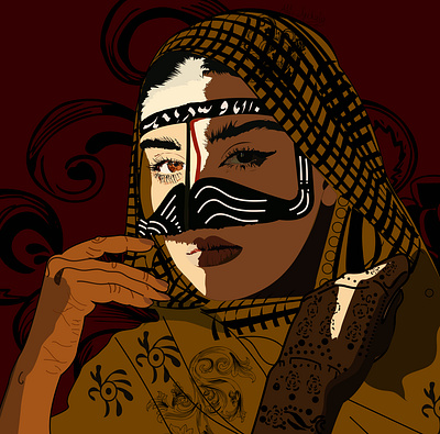 Arabian women arabian arabic ilustrator vector