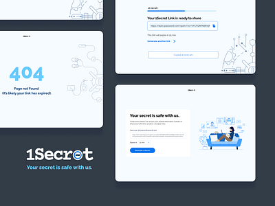 1Secret branding design figma uiux web ui webdesign