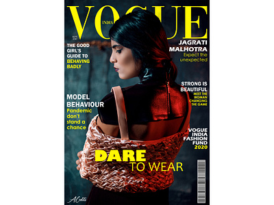 Vogue Magazine Cover india magazine magazine ad magazine cover magazine design pandemic photoshop photoshop editing vouge