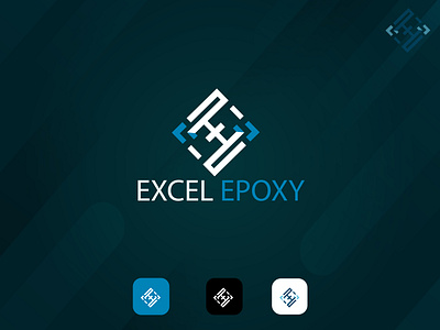 Excel Epoxy - Installing Epoxy Logo Design abstract logo branding combination mark logo creative design graphic design icon logo logodesign modern logo vector